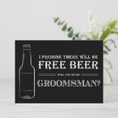 Free Beer Funny Groomsman-voorstel (Staand voorkant)