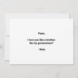 Free Beer Funny Groomsman-voorstel