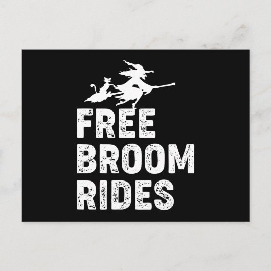 Free Broom Rides Briefkaart (Voorkant)