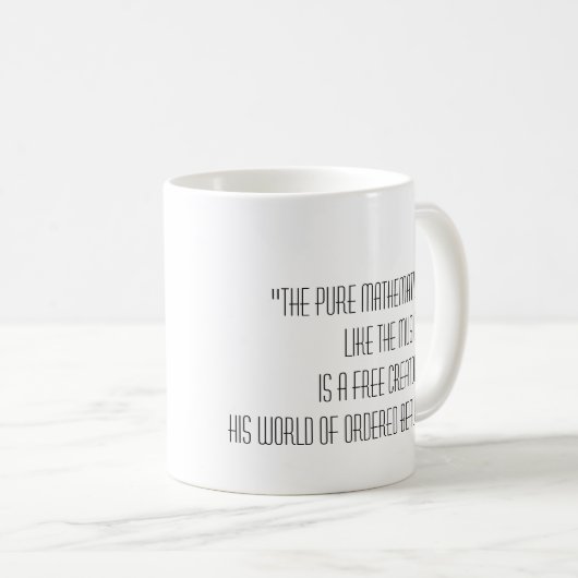 Free Creator Mathematics citation Mug (Devant droit)