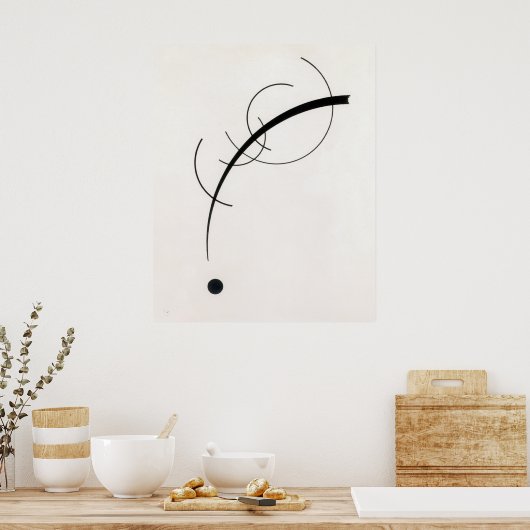 Free Curve to the Point van Wassily Kandinsky Poster (Keuken)
