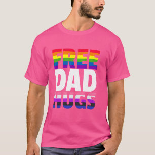 Free Dad Hugs LGBTQ Rainbow LGBTQ Free Dad Hugs 1 T-shirt