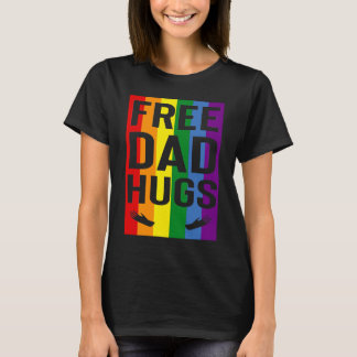 Free Dad Hugs Pride Support LGBTQ Gay Rights Proud T-shirt