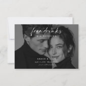 Free Drinks Editorial Photo Wedding Save the Date (Devant)