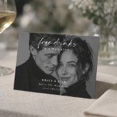 Free Drinks Editorial Photo Wedding Save the Date