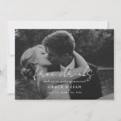 Free Drinks Elegant Modern Romantic Photo Wedding Save The Date (Voorkant)