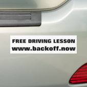 Free Driving Lesson terug uit nu Bumpersticker (Op auto)