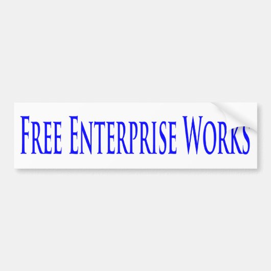 Free Enterprise Works-Bumpersticker Bumpersticker (Voorkant)