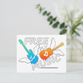 Free Fly Music Briefkaart (Staand voorkant)