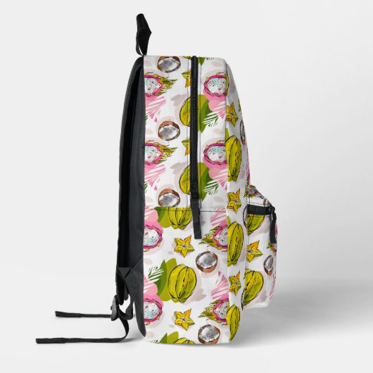 Free Hand Textured Fruit Pattern Bedrukte Rugzak (Links)