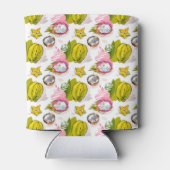 Free Hand Textured Fruit Pattern Blikjeskoeler (Achterkant)