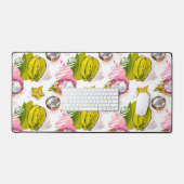 Free Hand Textured Fruit Pattern Bureaumat (Keyboard & Muis)