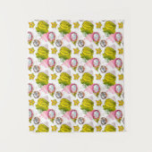 Free Hand Textured Fruit Pattern Wandkleed (Voorkant)