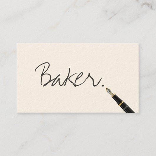 Free Handwriting Script Baker Visitekaartje (Voorkant)