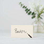Free Handwriting Script Baker Visitekaartje (Staand voorkant)