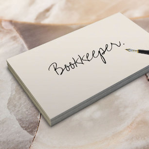 Free Handwriting Script Bookkeeper Visitekaartje
