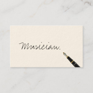 Free Handwriting Script Musician Visitekaartje