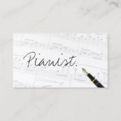Free Handwriting Script Pianist Visitekaartje (Voorkant)