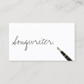 Free Handwriting Script Songwriter Visitekaartje (Voorkant)