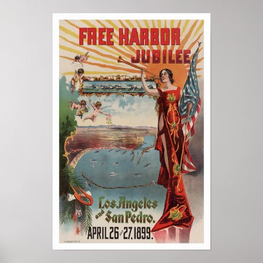 Free Harbour Jubilee, 1899.  Adverteren Poster (Voorkant)