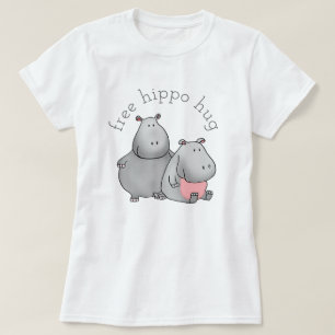 Free Hippo Hug T-shirt