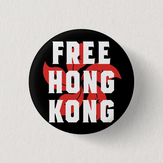Free Hong Kong Classic Round Button (Voorkant)