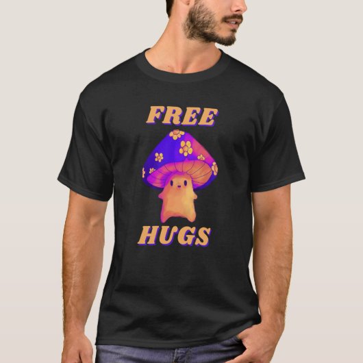 Free Hug Mushroom Rave T-shirt (Voorkant)