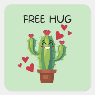 Free Hug Vierkante Sticker