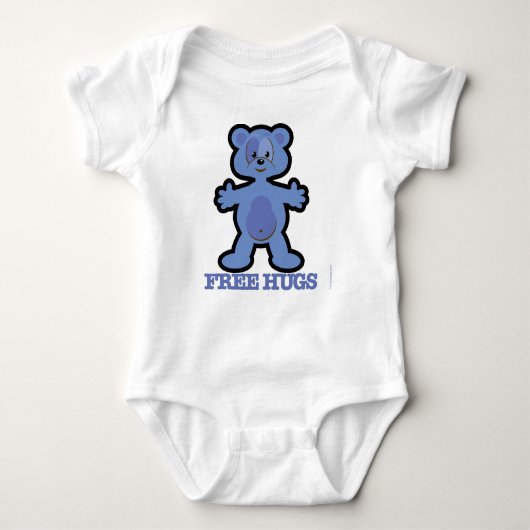 Free Hugs Blue Teddy Bear Design Romper (Voorkant)