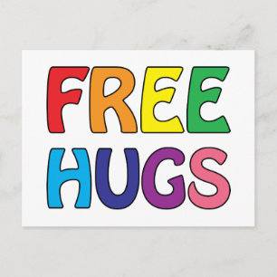 Free Hugs Briefkaart