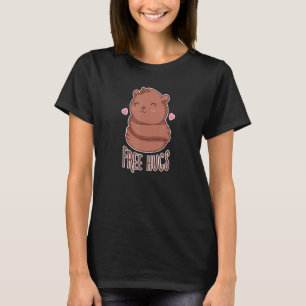 Free Hugs Brown Beer Cute Grizzly Animal T-shirt