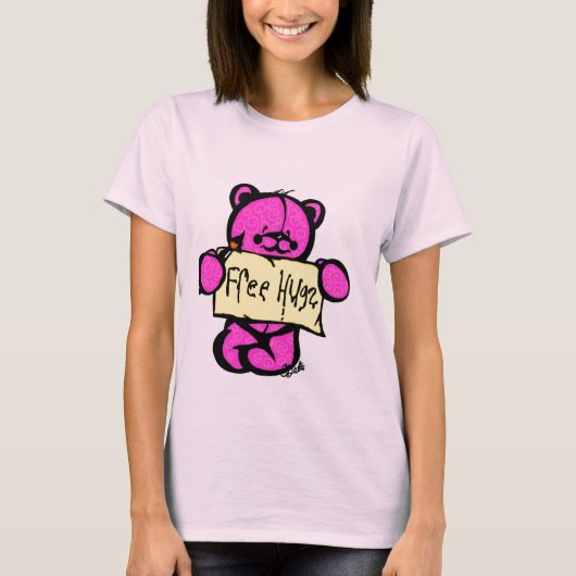 Free Hugs Girly T T-shirt (Voorkant)