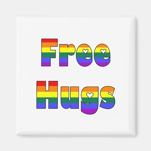 Free Hugs Magnet Magneet (Voorkant)