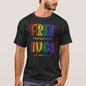 Free Hugs Rainbow T-shirt (Voorkant)