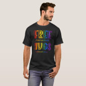 Free Hugs Rainbow T-shirt (Voorkant volledig)