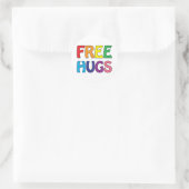 Free Hugs Round Sticker (Tas)