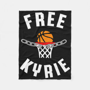 Free Kyrie Free Speech Anti Censuur Fun BySketb Fleece Deken