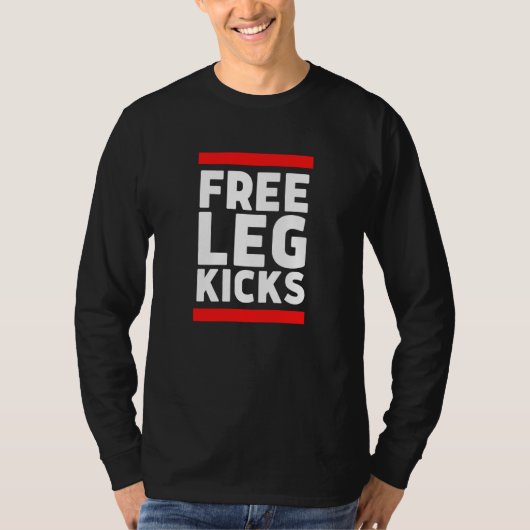 Free Leg Kicks MMA Jiu Jitsu and Judo Fighter T-shirt (Voorkant)