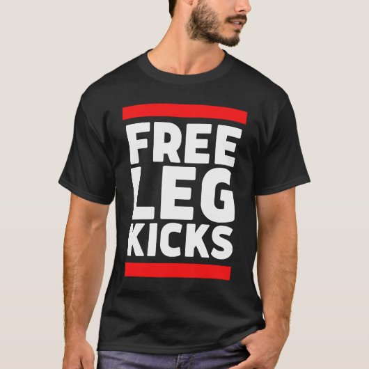 Free Leg Kicks MMA Jiu Jitsu and Judo Fighter T-shirt (Voorkant)