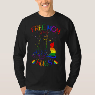 Free Ma Hugs Lgbt Cat Gay Pride Rainbow 1 T-shirt