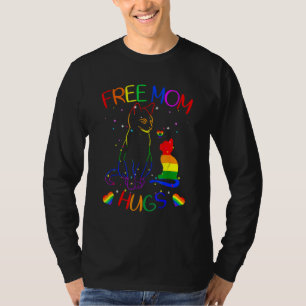 Free Ma Hugs Lgbt Cat Gay Pride Rainbow 1 T-shirt