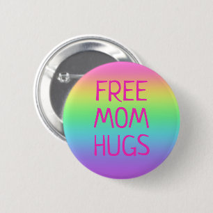 Free Ma Hugs Rainbow Button