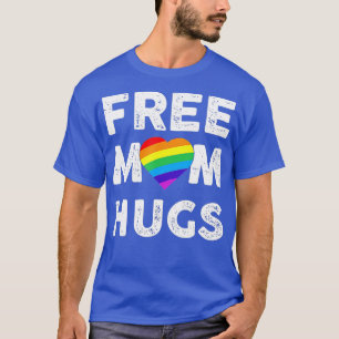 Free Ma Hugs Rainbow Heart LGB Pride Month T-shirt