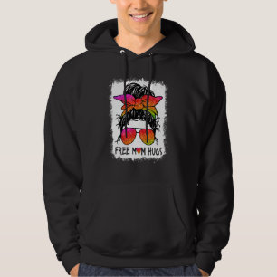 Free Ma Hugs Rainbow Heart Lgbt Pride Month Hoodie