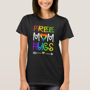 Free Ma Hugs Rainbow Heart Lgbt Pride Month T-shirt