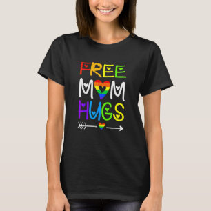 Free Ma Hugs Rainbow Heart Lgbt Pride Month T-shirt