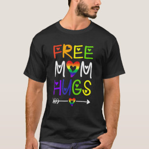 Free Ma Hugs Rainbow Heart Lgbt Pride Month T-shirt