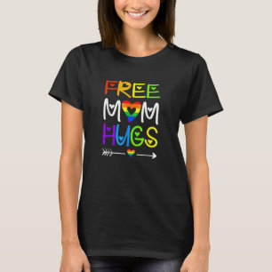 Free Ma Hugs Rainbow Heart Lgbt Pride Month T-shirt