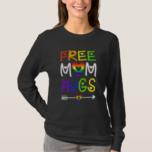 Free Ma Hugs Rainbow Heart Lgbt Pride Month T-shirt