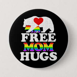 Free Ma Hugs t Women Lgbt Pride Mama Beer Ronde Button 7,6 Cm